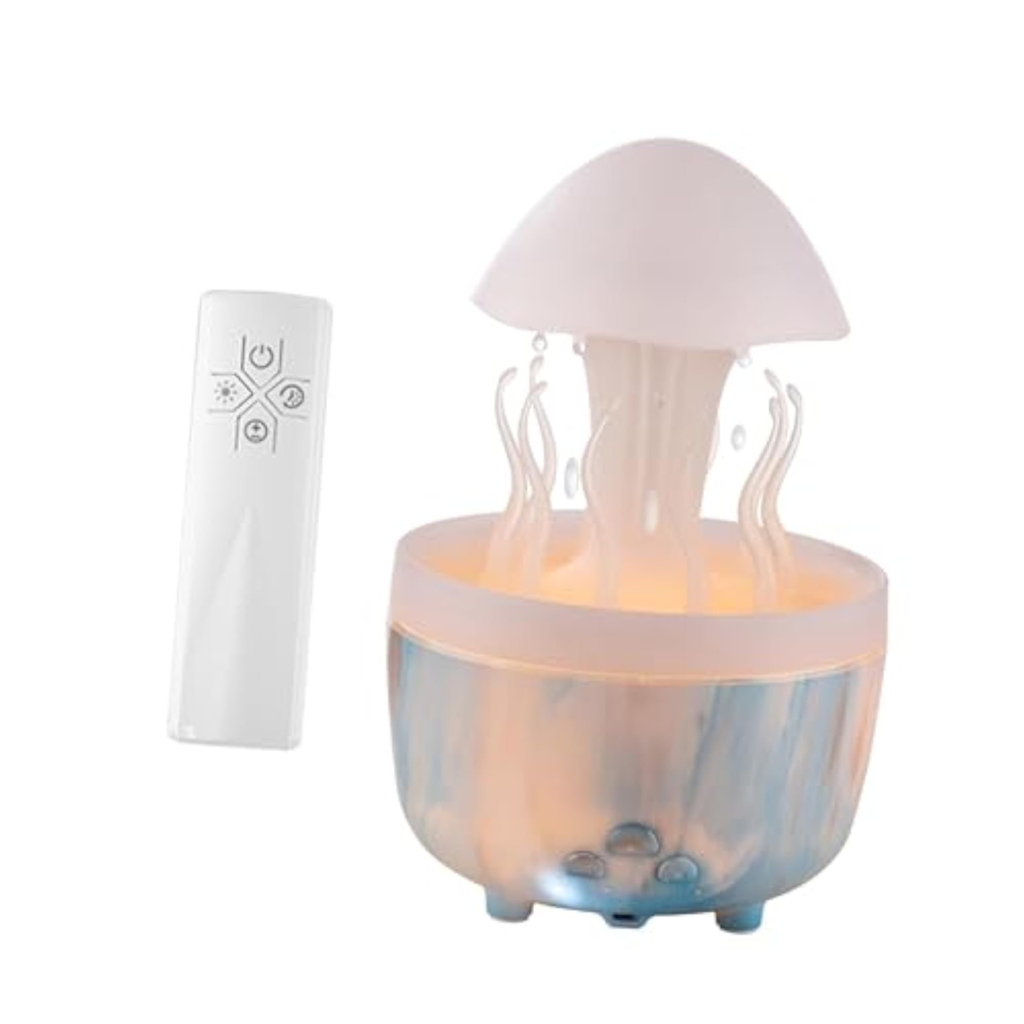 Small Humidifier with Changing Colors, Marble Pattern